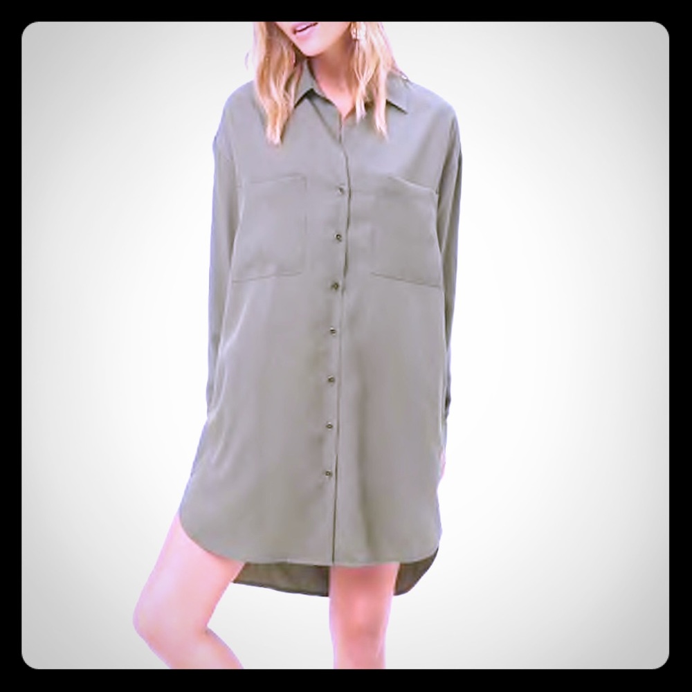 Brand New Oversized Tulip Hem Shirtdress